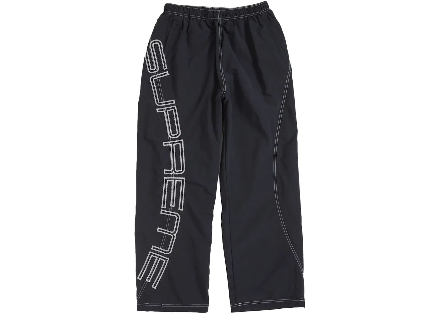 Мужские спортивные штаны с вышивкой Supreme Spellout Embroidered Track Pant Supreme, Black