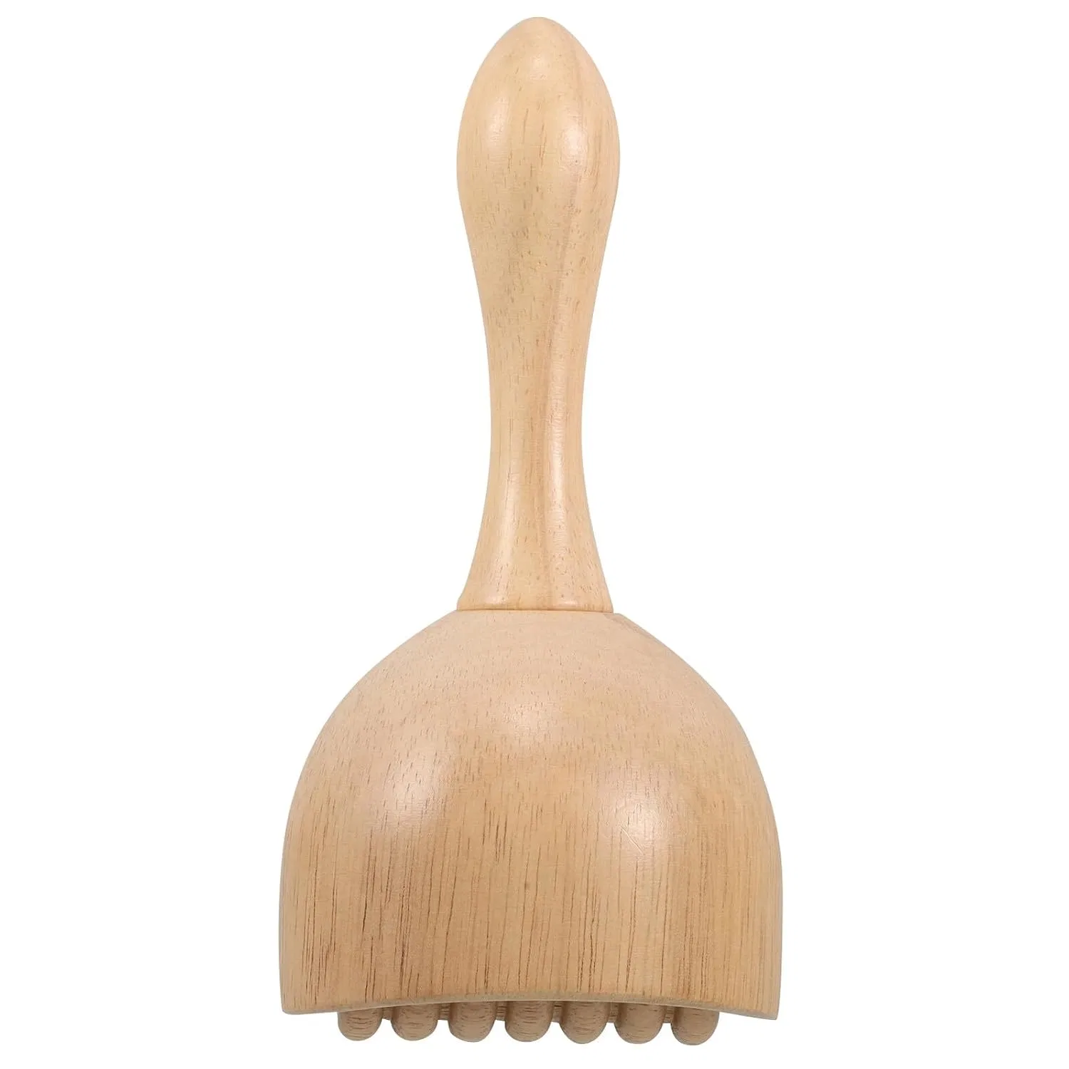 Массажер деревянный с роликом MUSISALY, 1 шт, 18x9x9 см, Beige