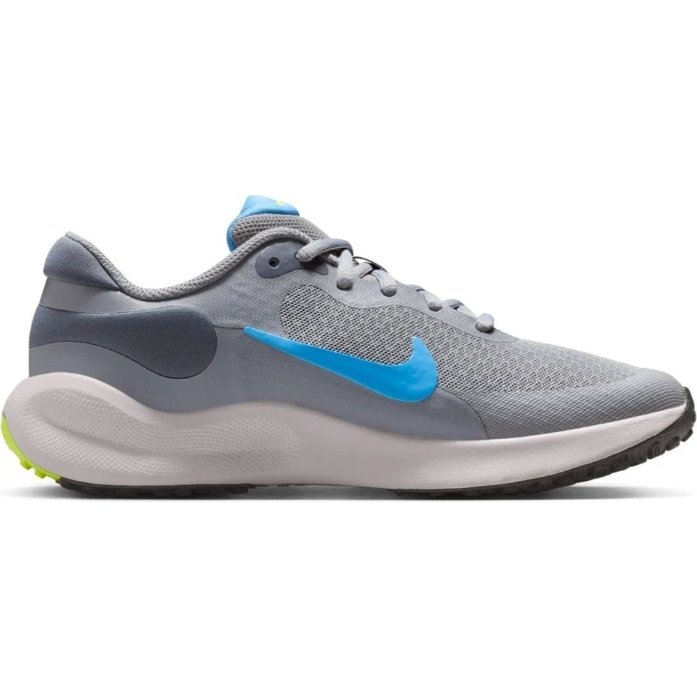 Детские кроссовки для прогулок и бега с дышащей сеткой Revolution 7 (Gs) Nike, серые — фото 2