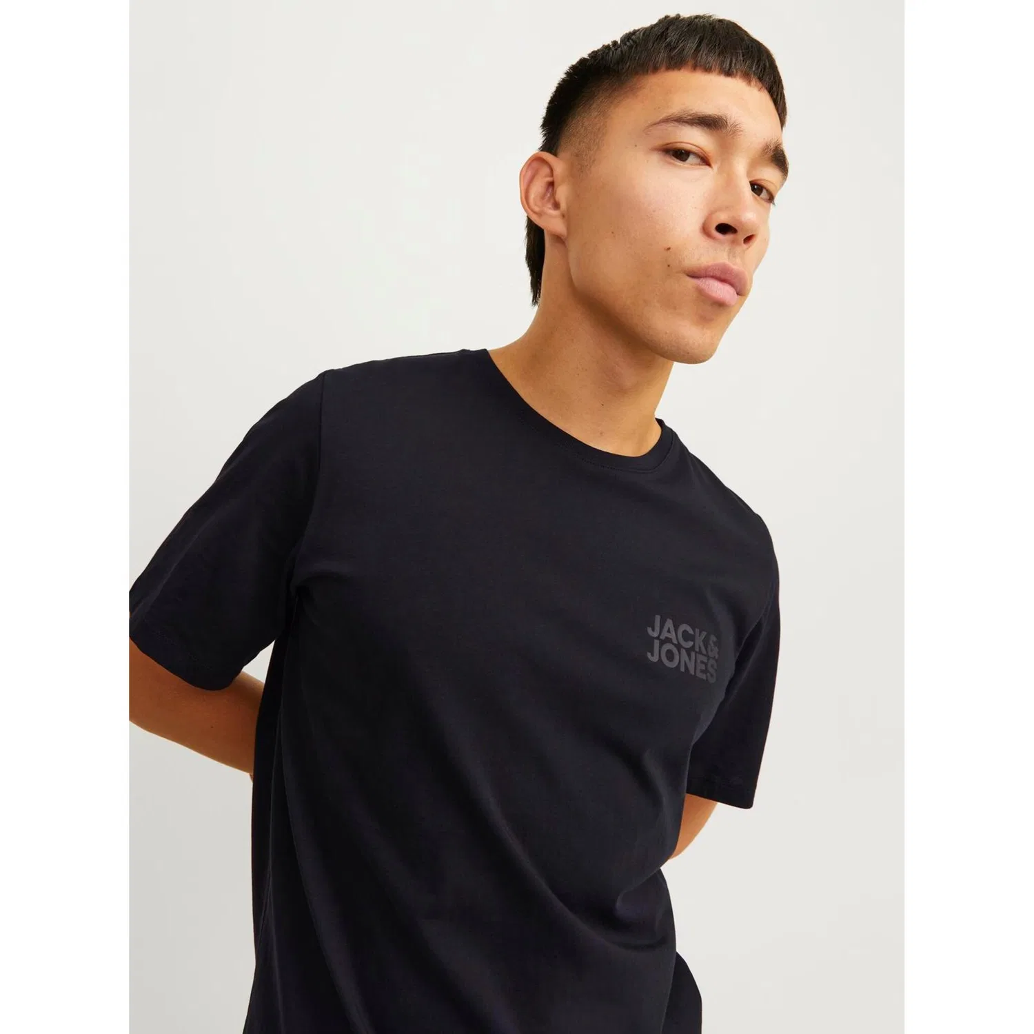 Детская хлопковая футболка с логотипом Jack & Jones, Black — фото 2