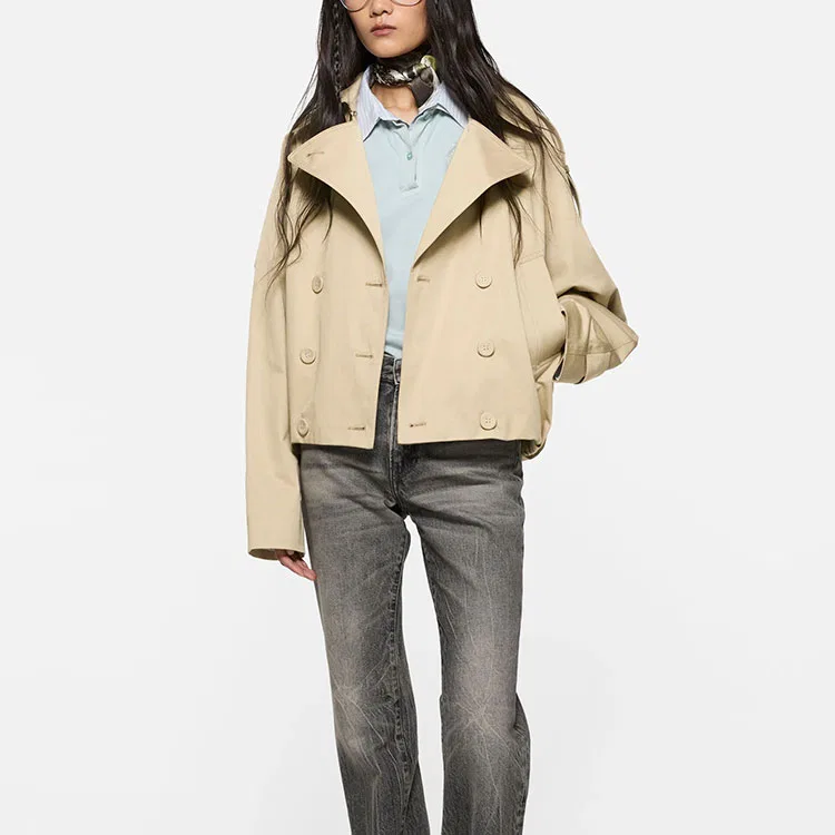 Женское тренчкот Acne Studios, Light Beige — фото 4