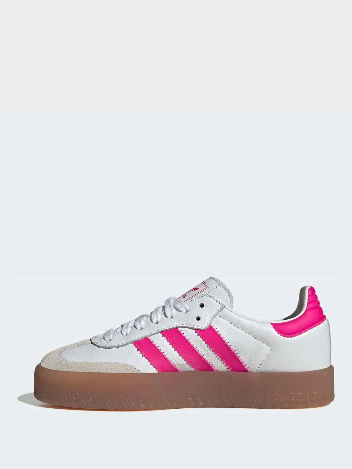 Кроссовки, кожаный верх, Sambae, adidas Originals, белый/розовый — фото 2
