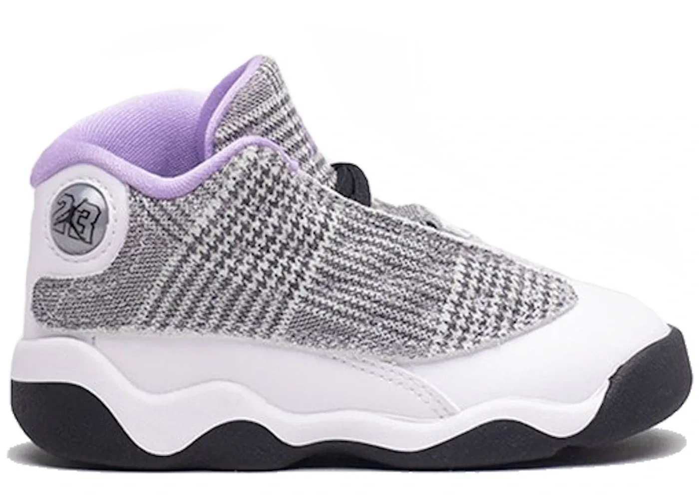 Детские кроссовки с принтом Jordan 13 Retro Jordan, Black/Lilac-White