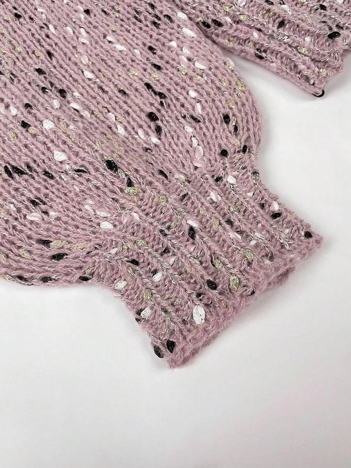 Женский свитшот оверсайз с круглым вырезом, Rib-Knit, мультиколор — фото 4