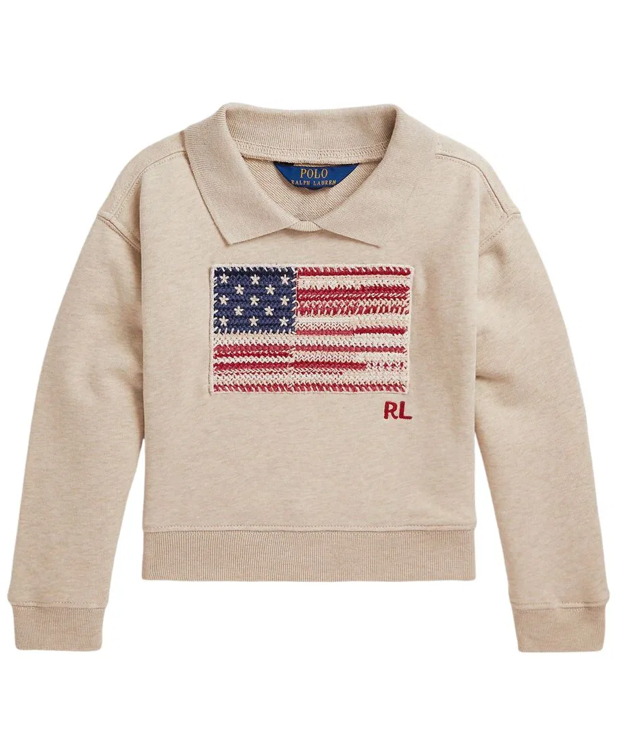Детская толстовка с длинными рукавами Flag Terry, размеры 2T-6X Polo Ralph Lauren