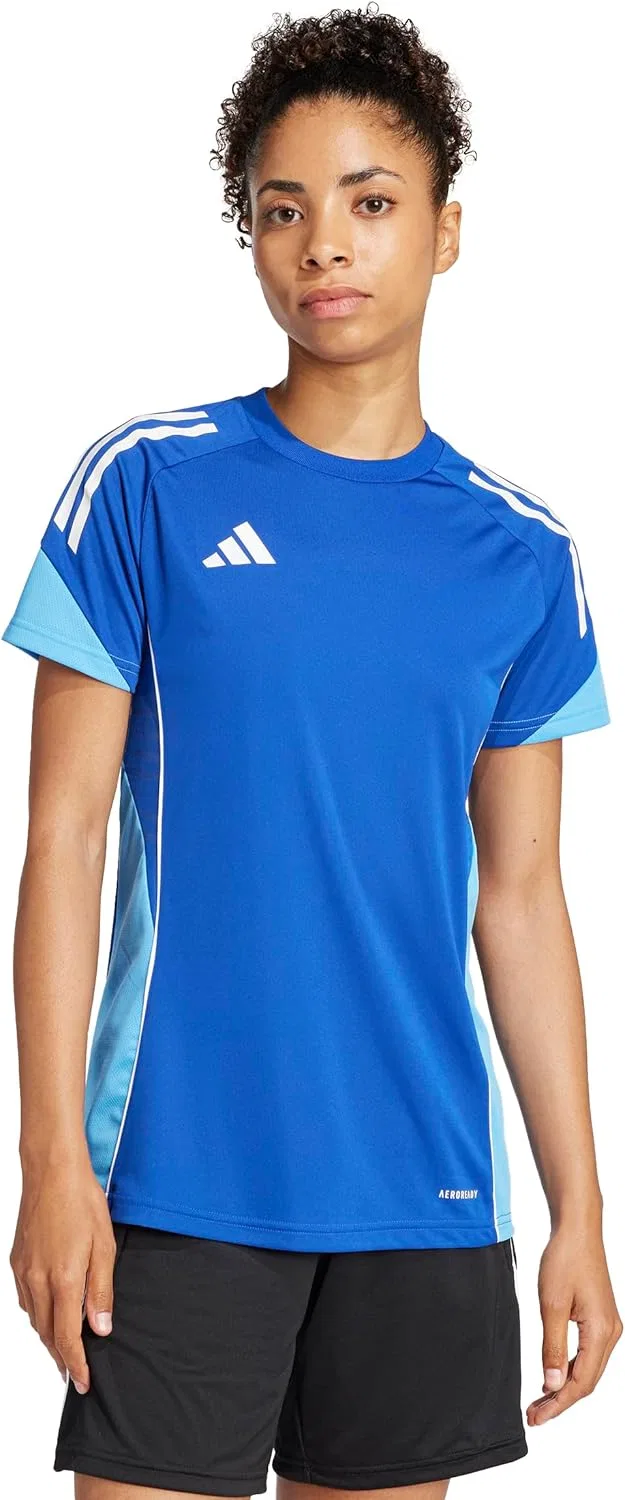 Женская футболка для тренировок Tiro 25 Competition adidas, Team Royal Blue/Blue Burst — фото 2