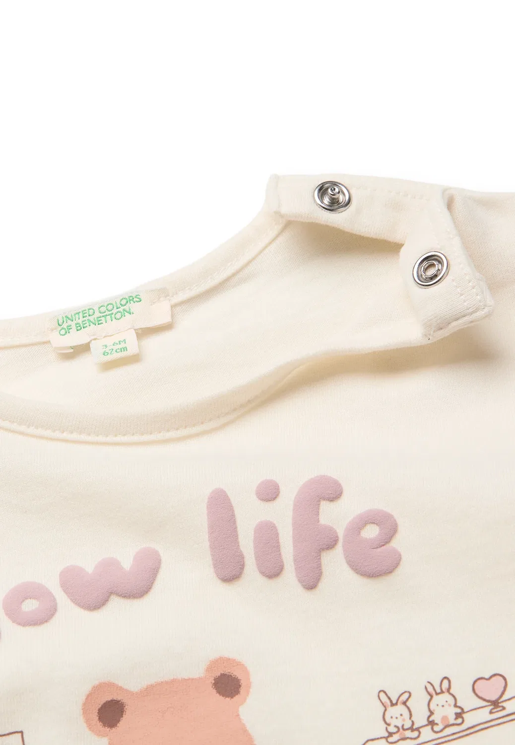 Унисекс - футболка с длинными рукавами United Colors Of Benetton, White — фото 3