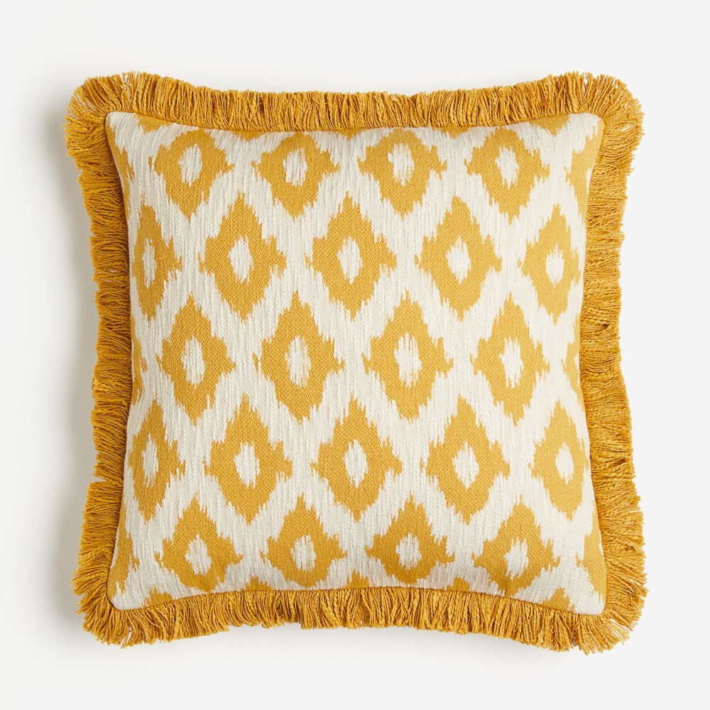

Декоративная наволочка H&M Home Jacquard-weave, горчичный