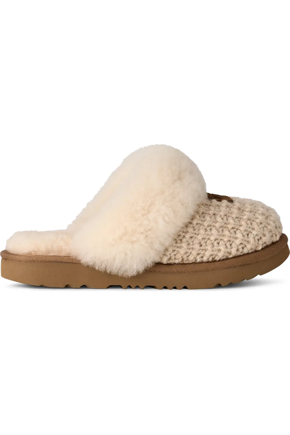 Детские тапочки вязаные с отделкой из овчины Cozy Knit II UGG, Cream — фото 2