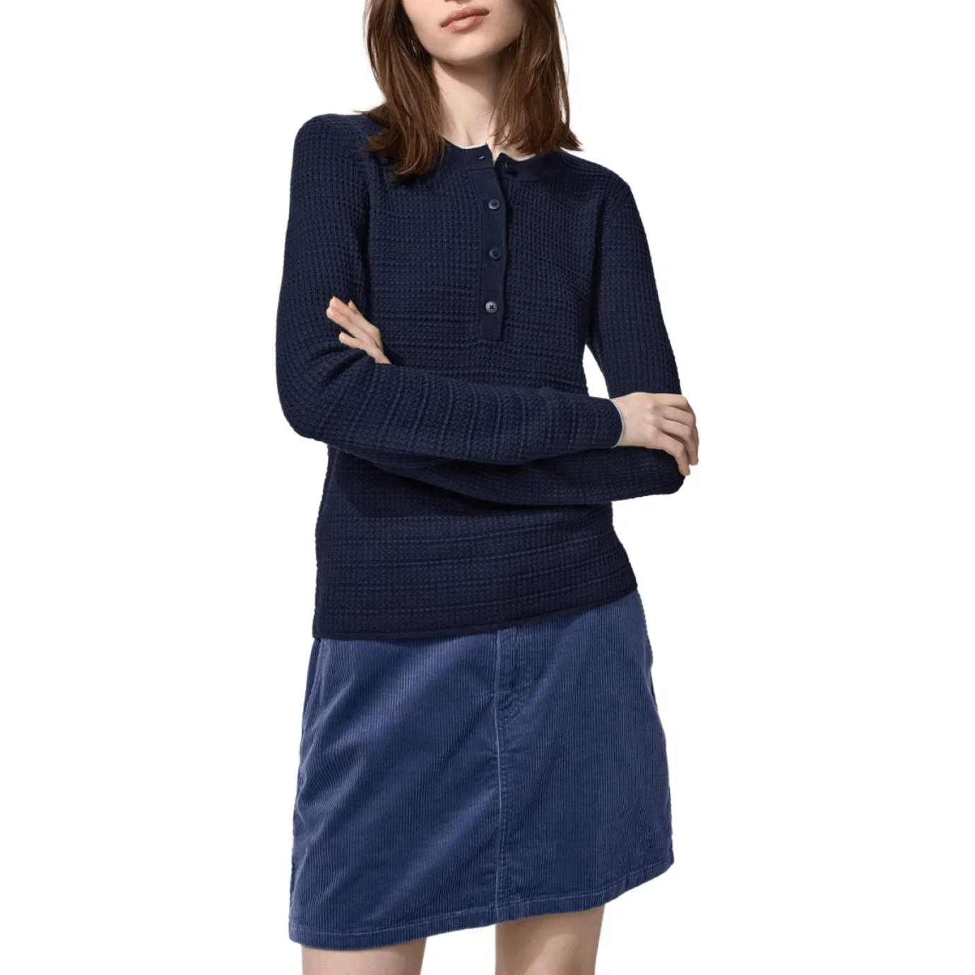 Женская юбка короткая повседневная UNIQLO, Sea Blue