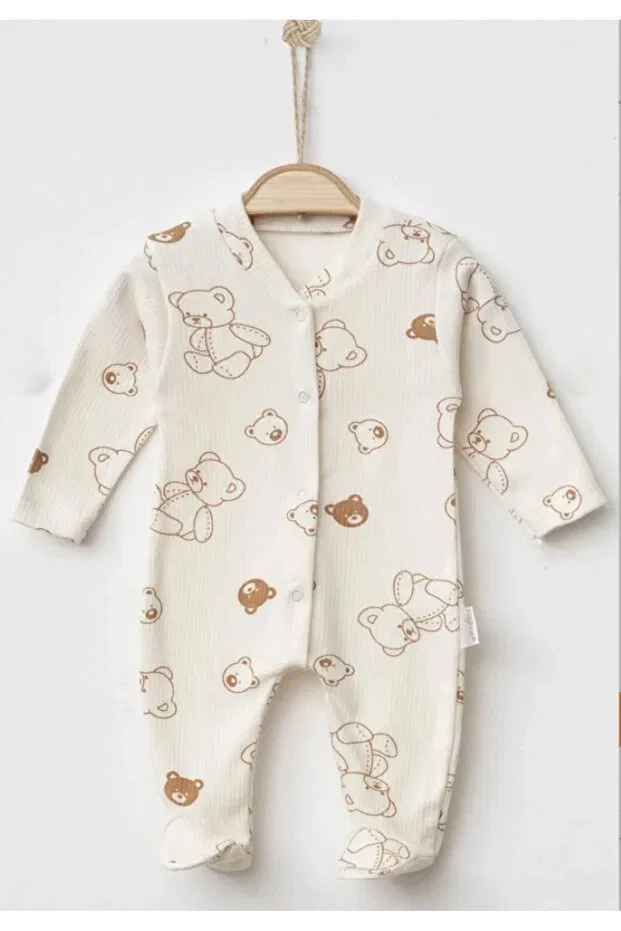 Детское боди-комбинезон для новорожденных с принтом Gift Teddy Bear Buufuu, White