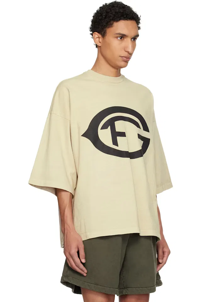 Бежевая футболка fg 26 Fear Of God — фото 2