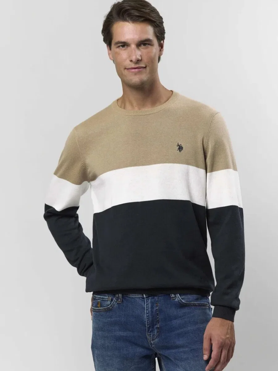 Свитер U.S. Polo Assn. 'UMRene' бежевого цвета — фото 3