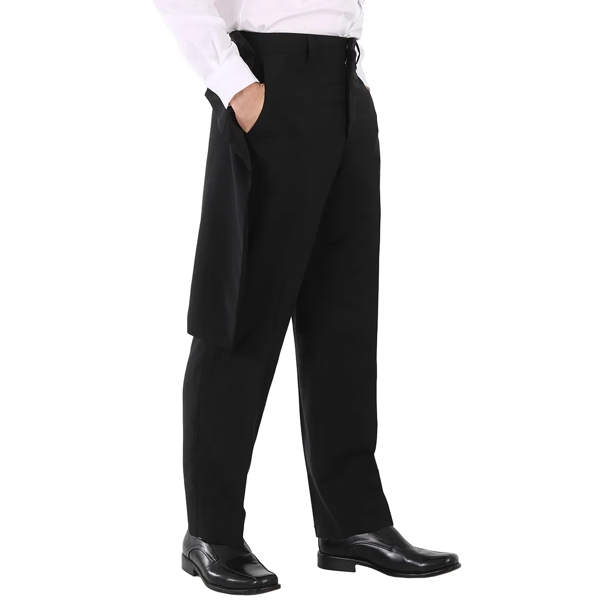 Брюки мужские классические с деталями-накидкой Burberry, Black — фото 3