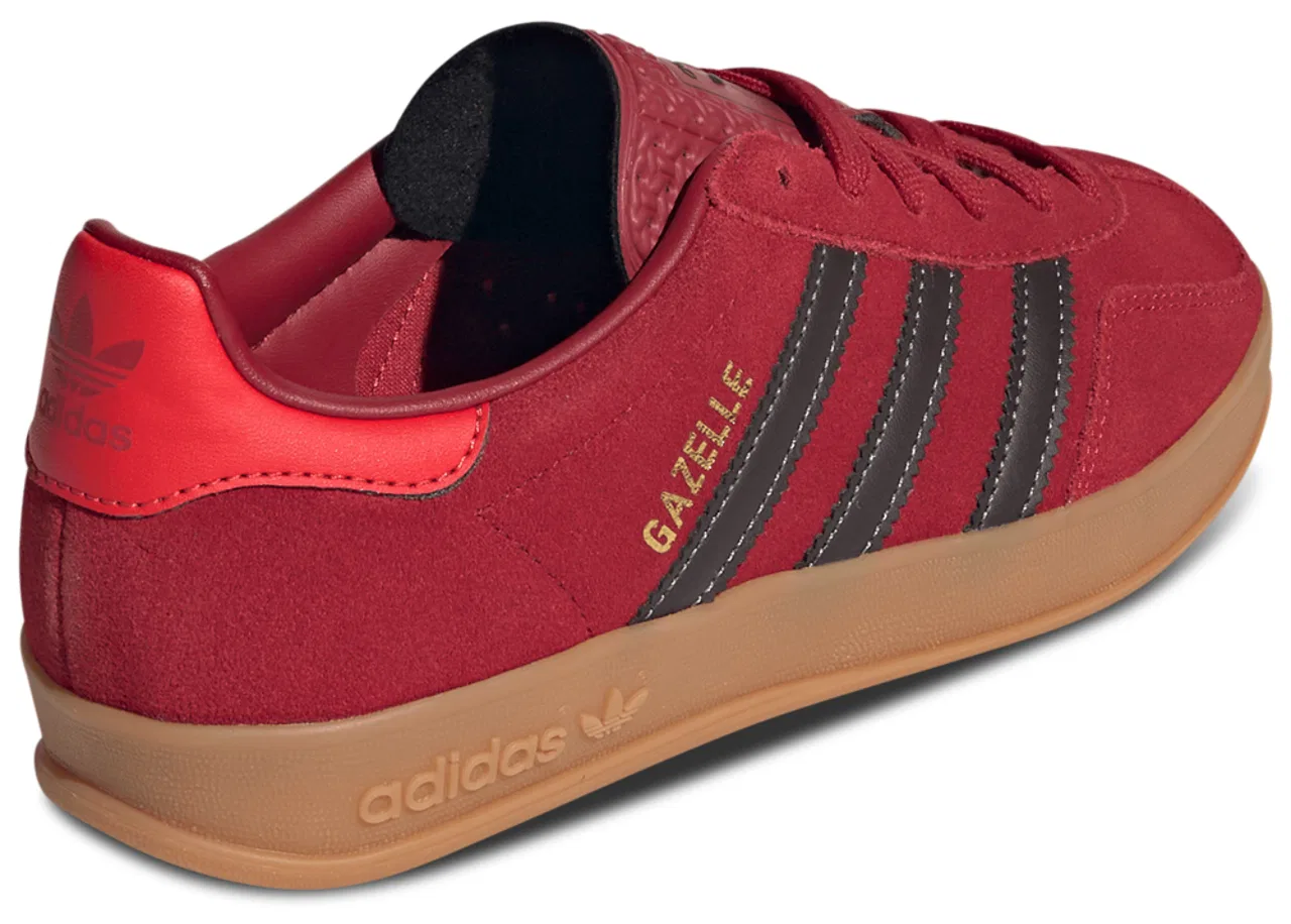 Кроссовки для мальчиков Gazelle Indoor Adidas, цвет Aurora Coffee/Team Victory Red/Red — фото 3