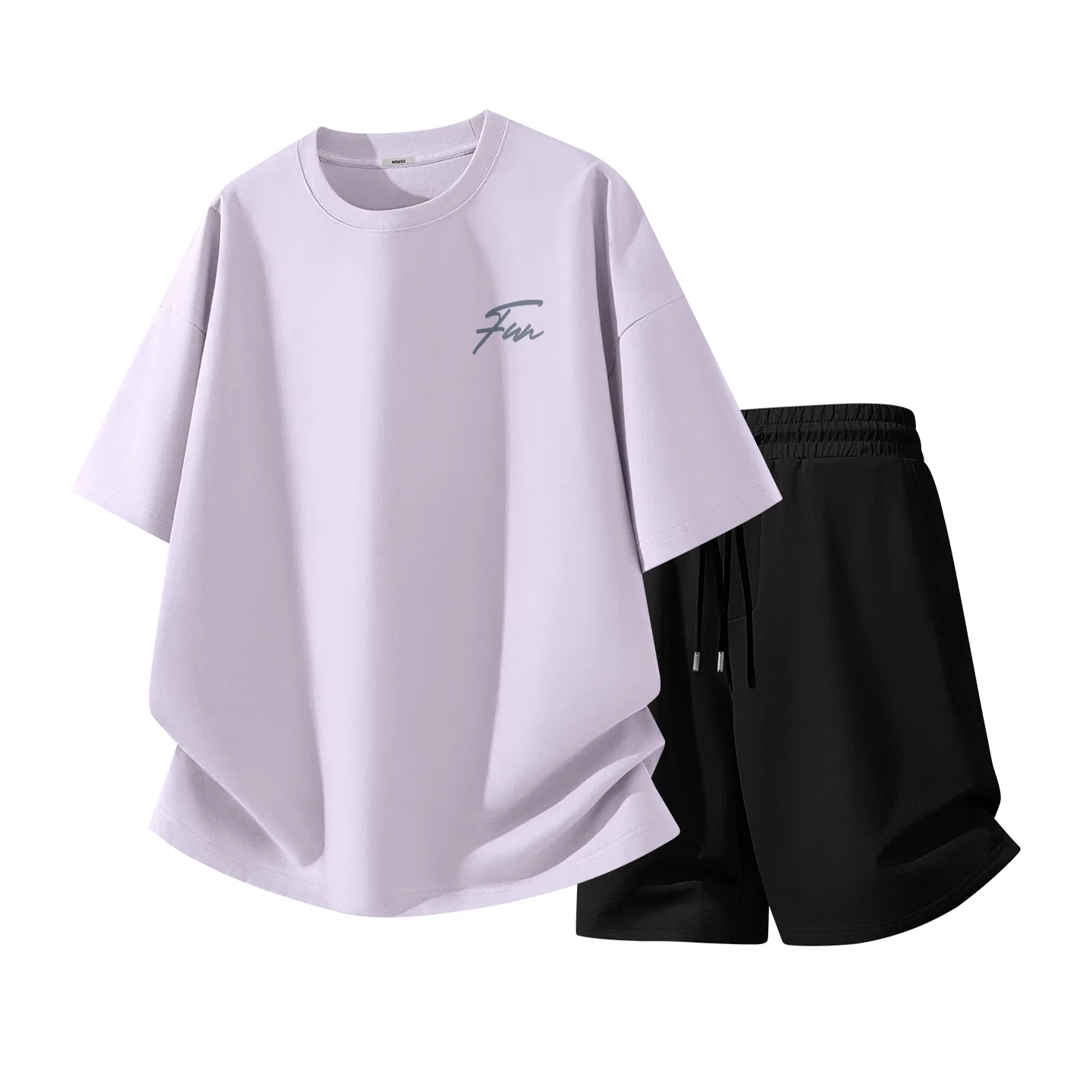 Детский спортивный костюм хлопковый B Changyi Signature Chest Logo MINISO, Light Purple