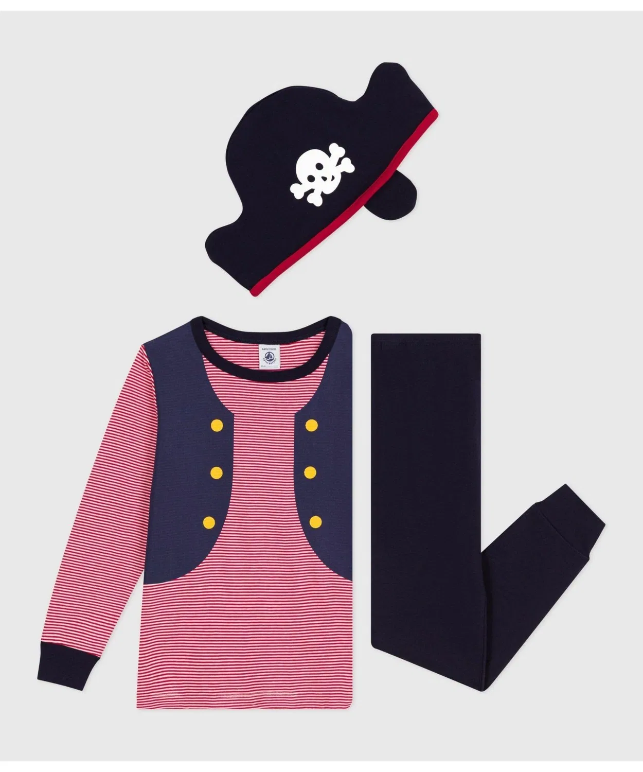 Детская пижама-трансформер с длинным рукавом модель Pirate Captain PETIT BATEAU, Blue — фото 4