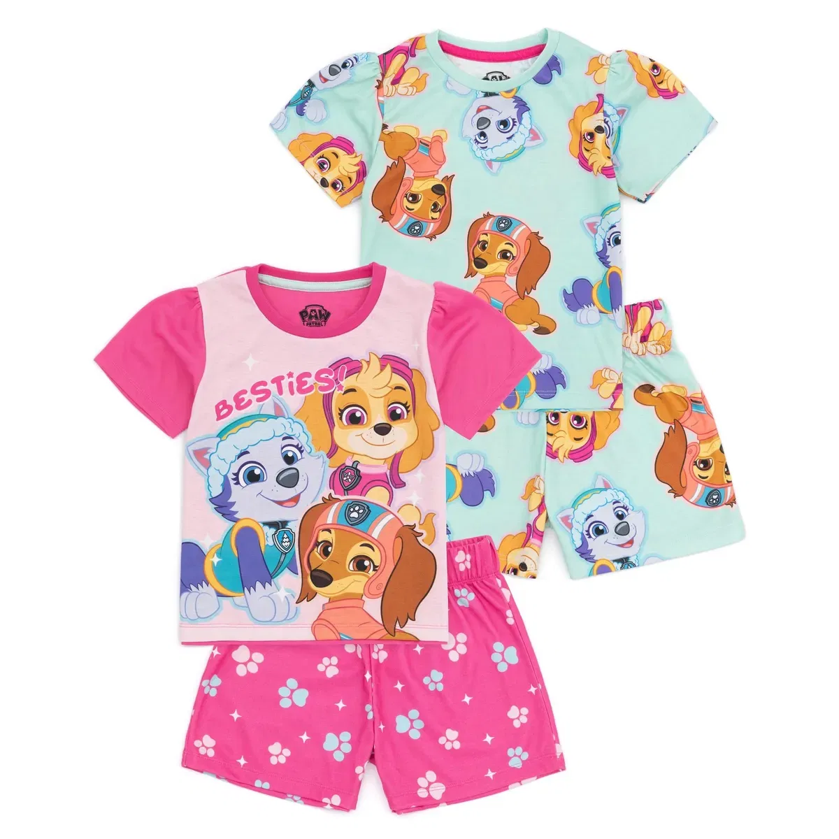 Детская пижама для девочек с коротким рукавом Besties Paw Patrol, Multi