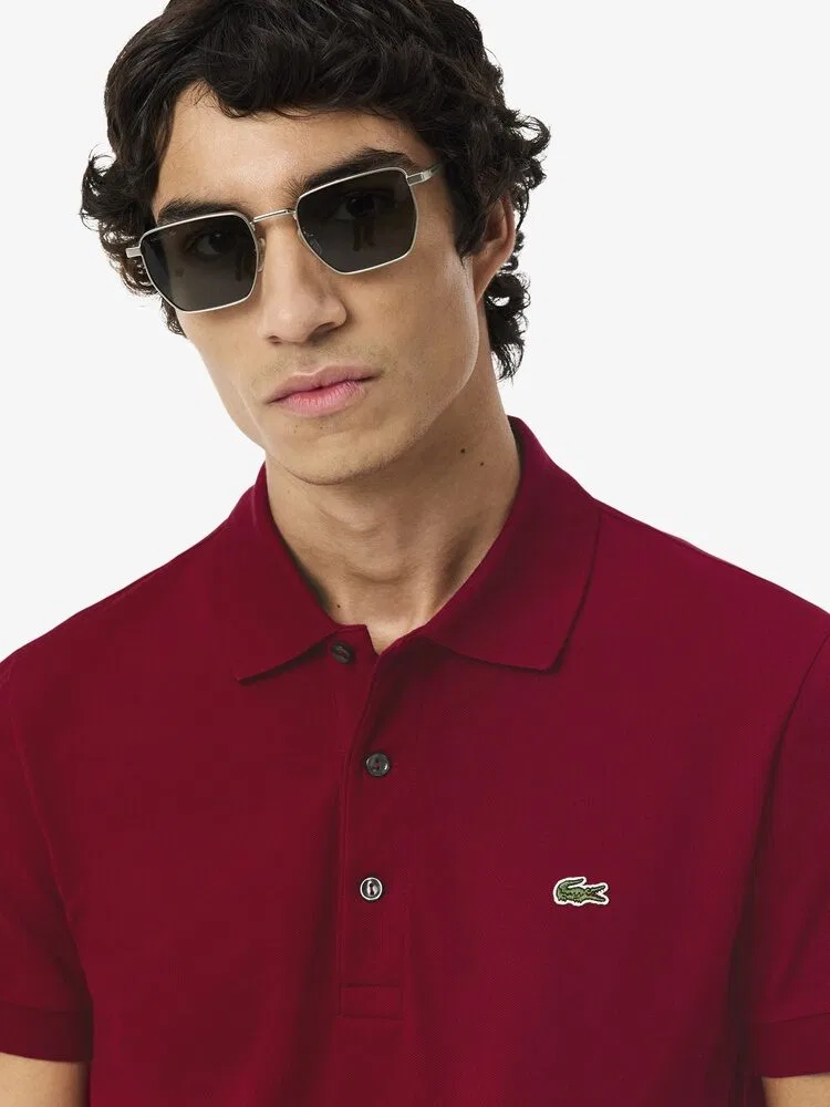 Футболка поло Slim Fit LACOSTE, Wine — фото 2