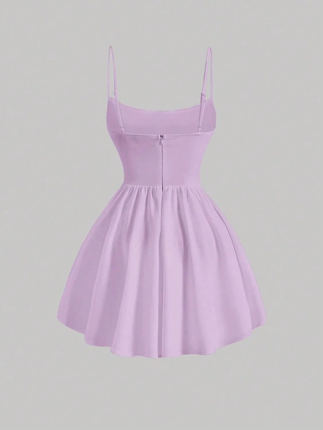 Женское элегантное платье на тонких бретелях с высокой талией, Mauve Purple — фото 2