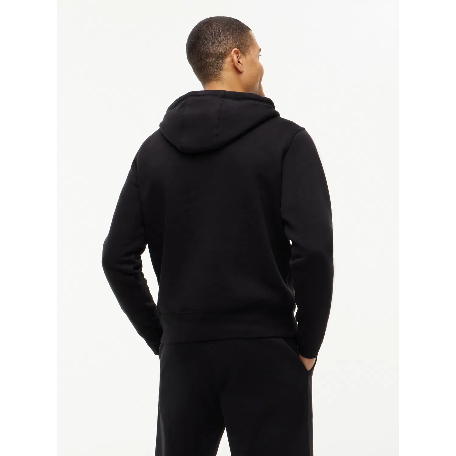 Мужской худи с логотипом Tommy Hilfiger, Jet Black — фото 3
