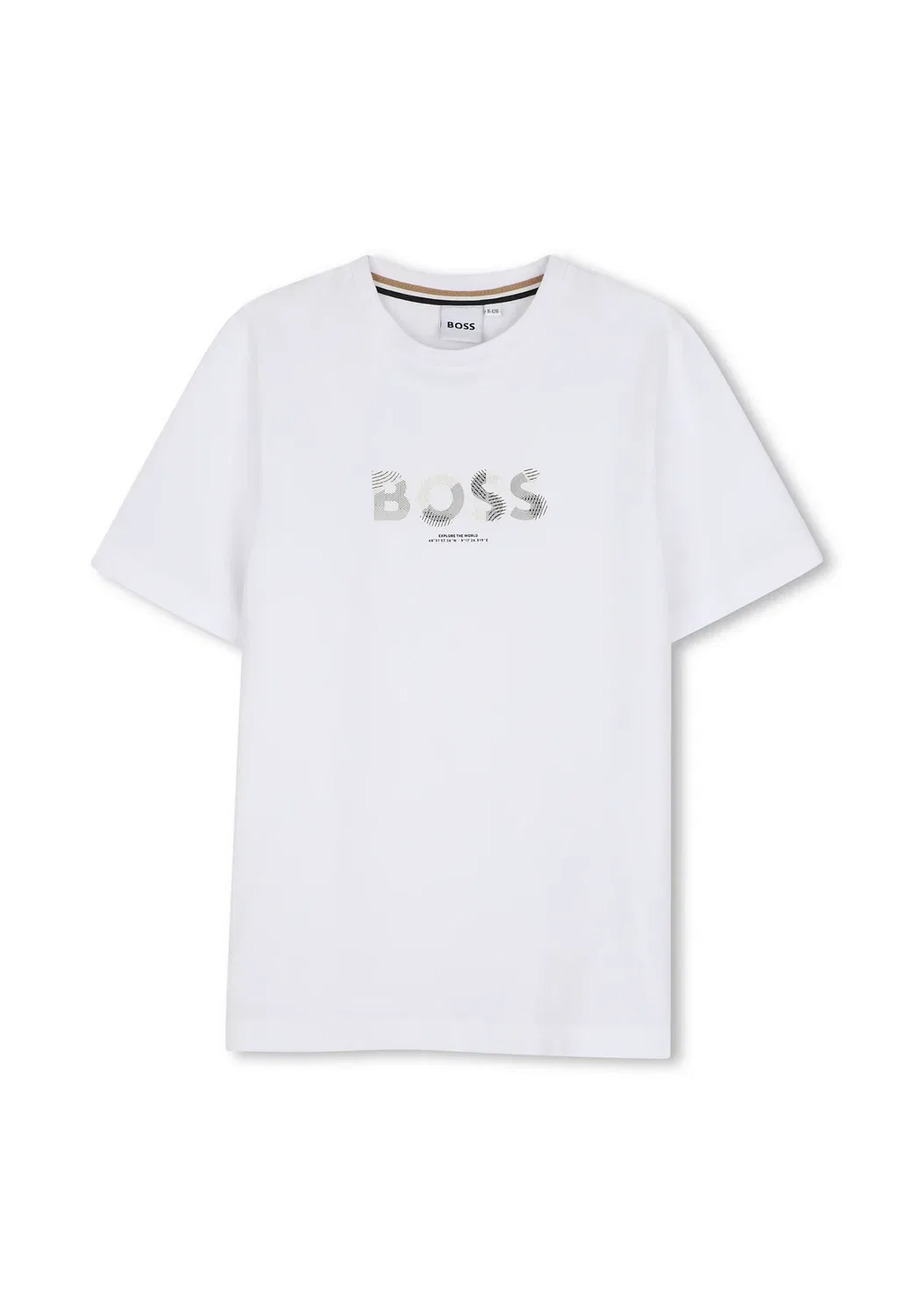 Футболка с принтом "manches courtes" - футболка с принтом Boss Kidswear, Blanc