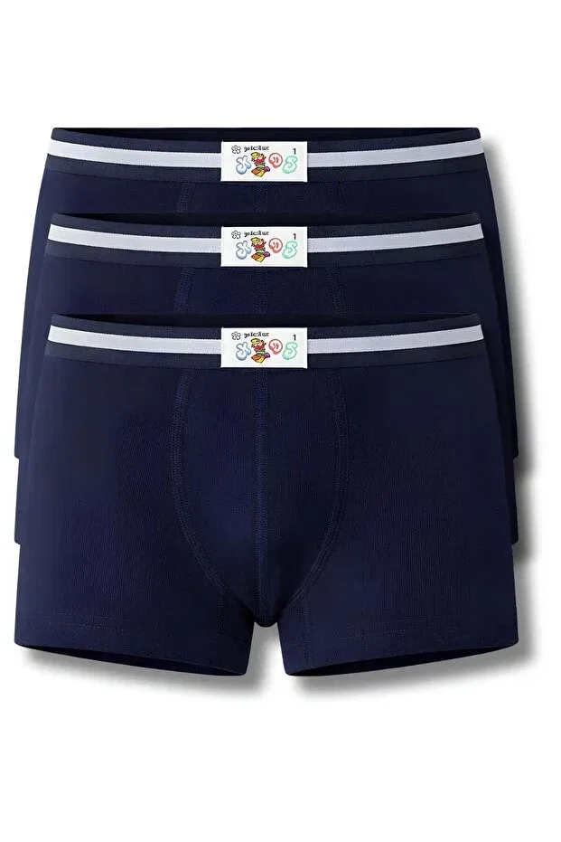 Детские боксеры для мальчиков хлопковые 3 шт. Yildiz, Navy Blue