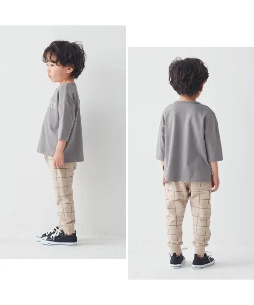 Детская футболка с принтом, с семирукавом, модель Logo Print Wide Silhouette GITA, Blue — фото 4