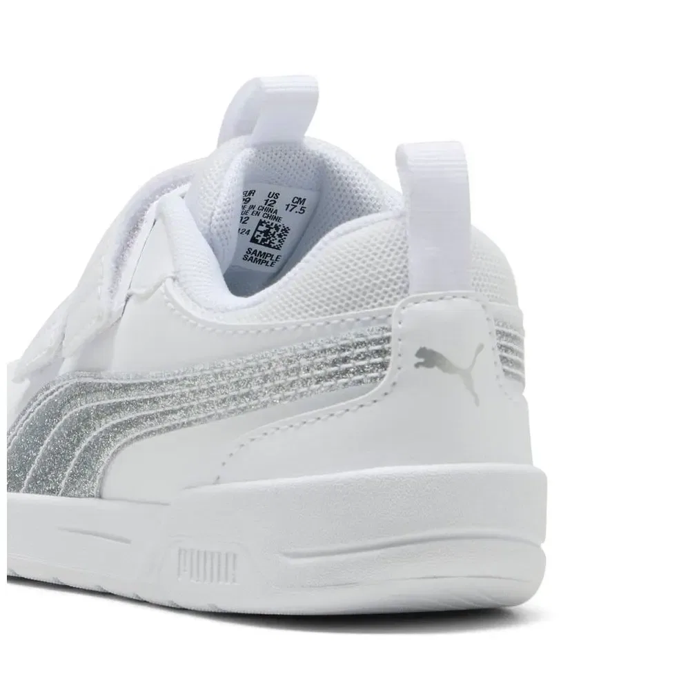 Кроссовки низкие Puma Multiflex 2 Glitz FS V PS, белый — фото 2