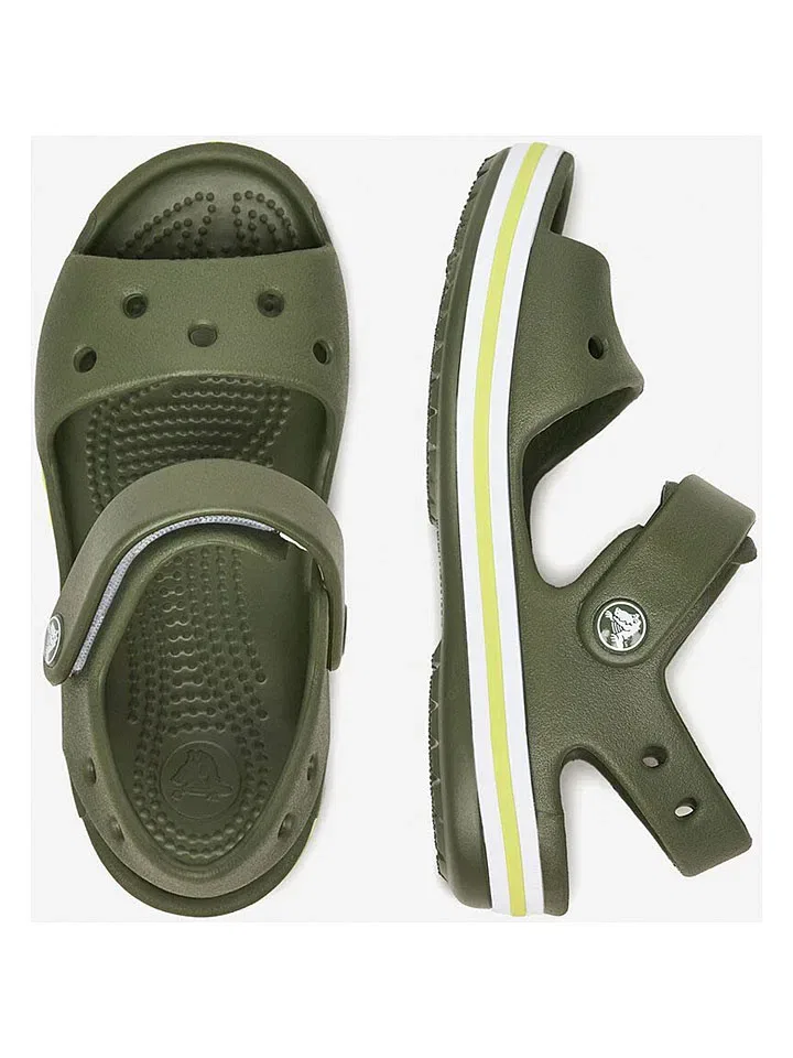 Сандалии с ремешками Bayaband Crocs, хаки — фото 4