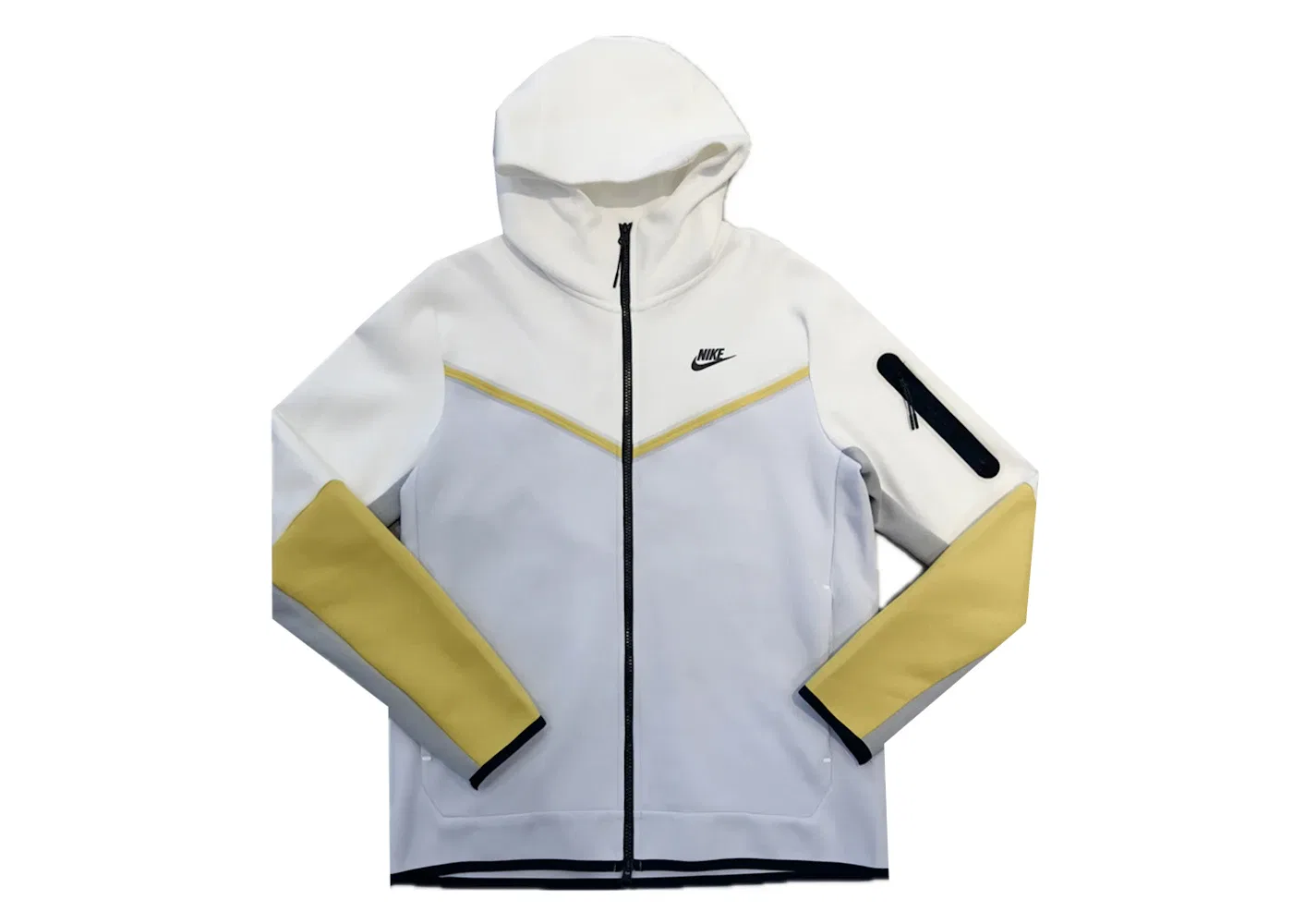 Мужская худи с длинным рукавом Nike Sportswear Tech Fleece, White Yellow Baby Blue