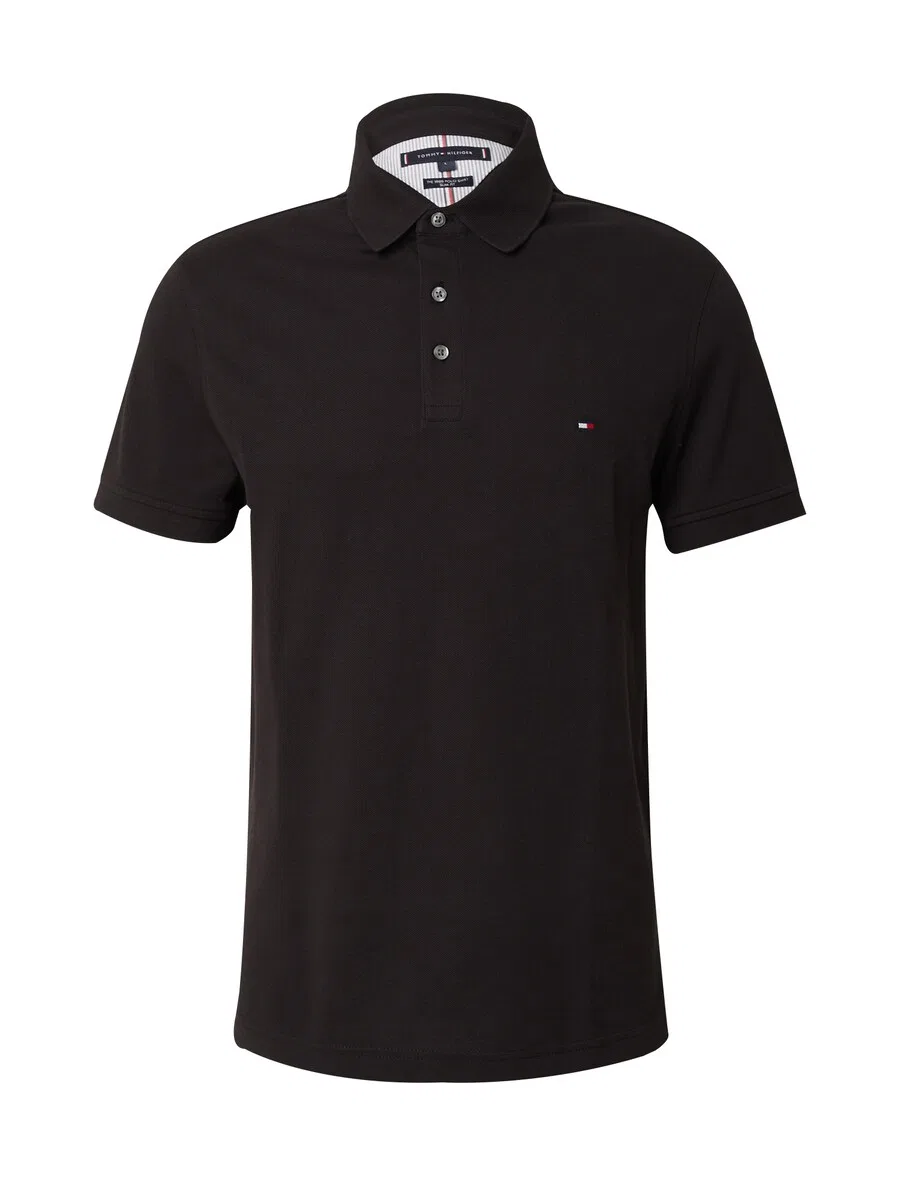 Рубашка TOMMY HILFIGER 'CORE 1985 SLIM POLO' черного цвета