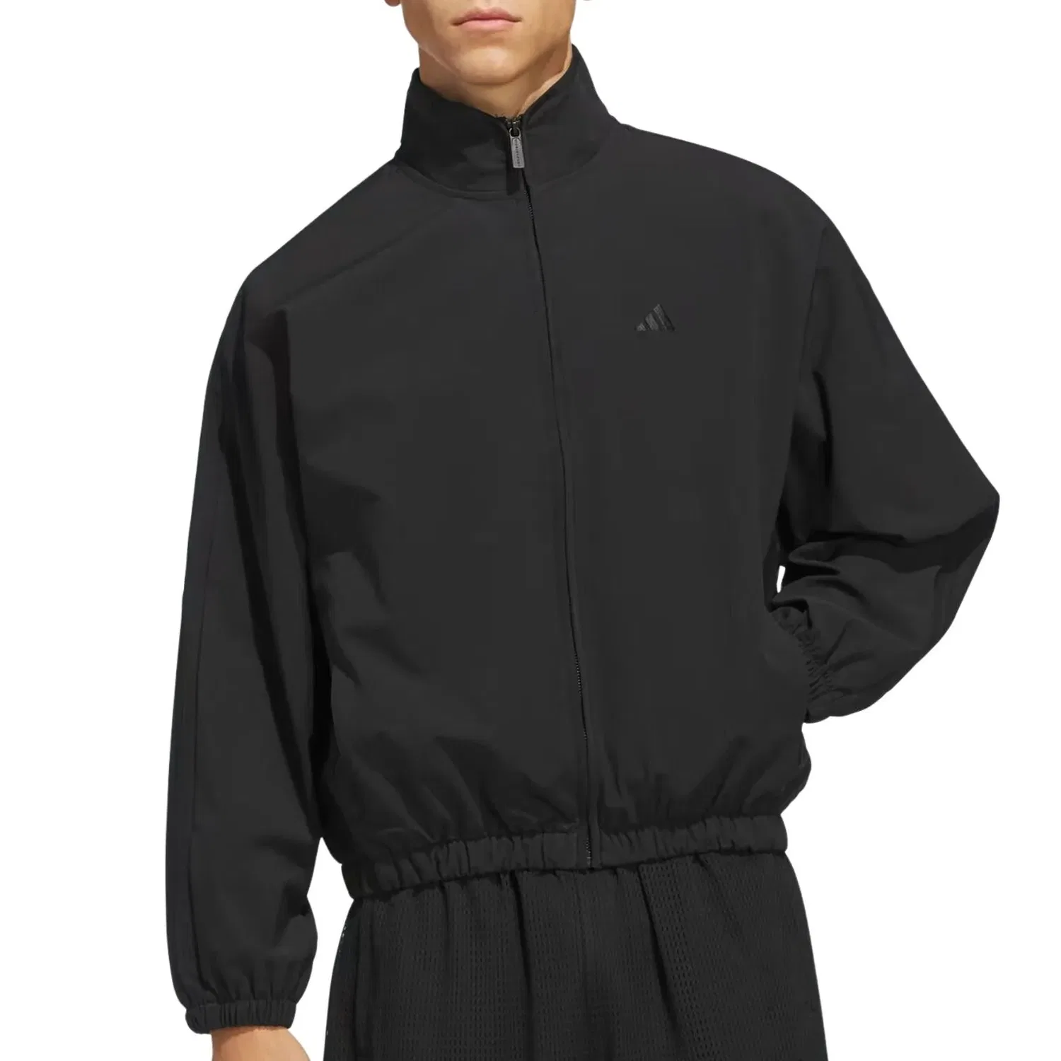 Мужская куртка для баскетбола Woven Track Jacket Asia Sizing 'Black' adidas, черный — фото 2