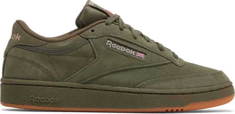 Кроссовки club c 85 'army green' Reebok, зеленый - фото