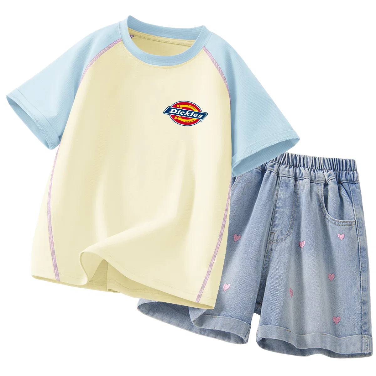Детский спортивный комплект с принтом Dickies, Silicone Standard K Hidden White/Solid Color Denim Blue — фото 4