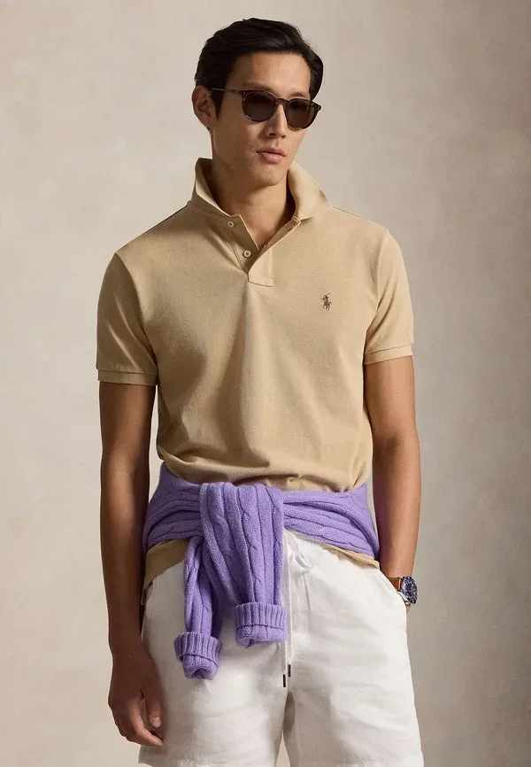 Поло сетчатое Polo Ralph Lauren, цвет хаки винтажный