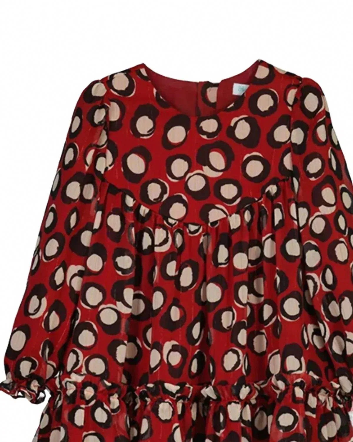 Детское платье для девочек с принтом Bambula Printed Abel & Lula, Red Multi — фото 2