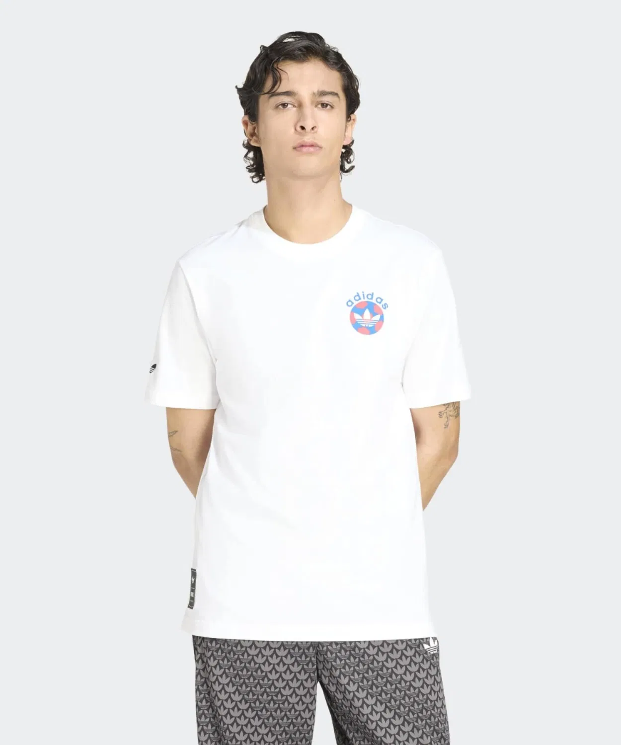 Футболка с архивным футбольным принтом Adidas Originals, Белый