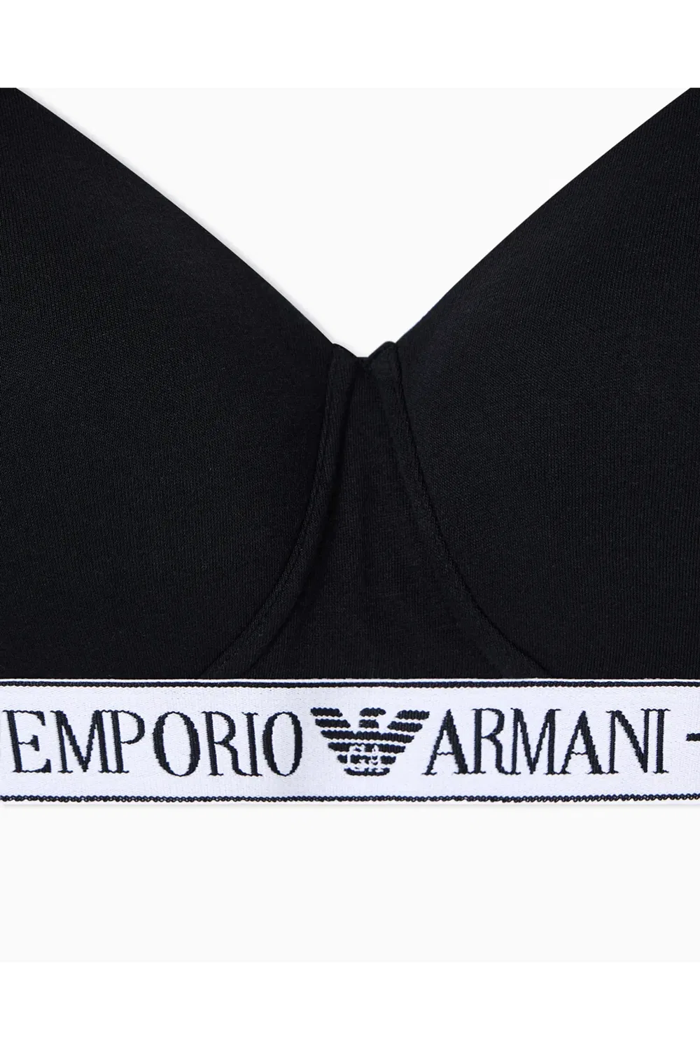 Женский хлопковый бюстгальтер Everyday cotton padded soft contour bra Emporio Armani, Black — фото 3