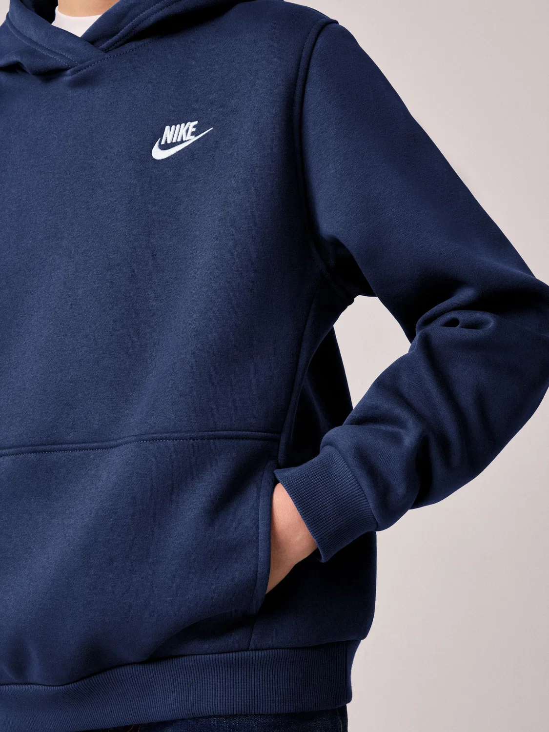 Худи Nike Club Fleece, Midnight Navy — фото 4