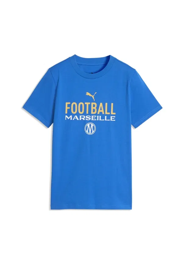 Футболка с принтом Olympique de Marseille T-shirt Puma, Team Royal-White, белый