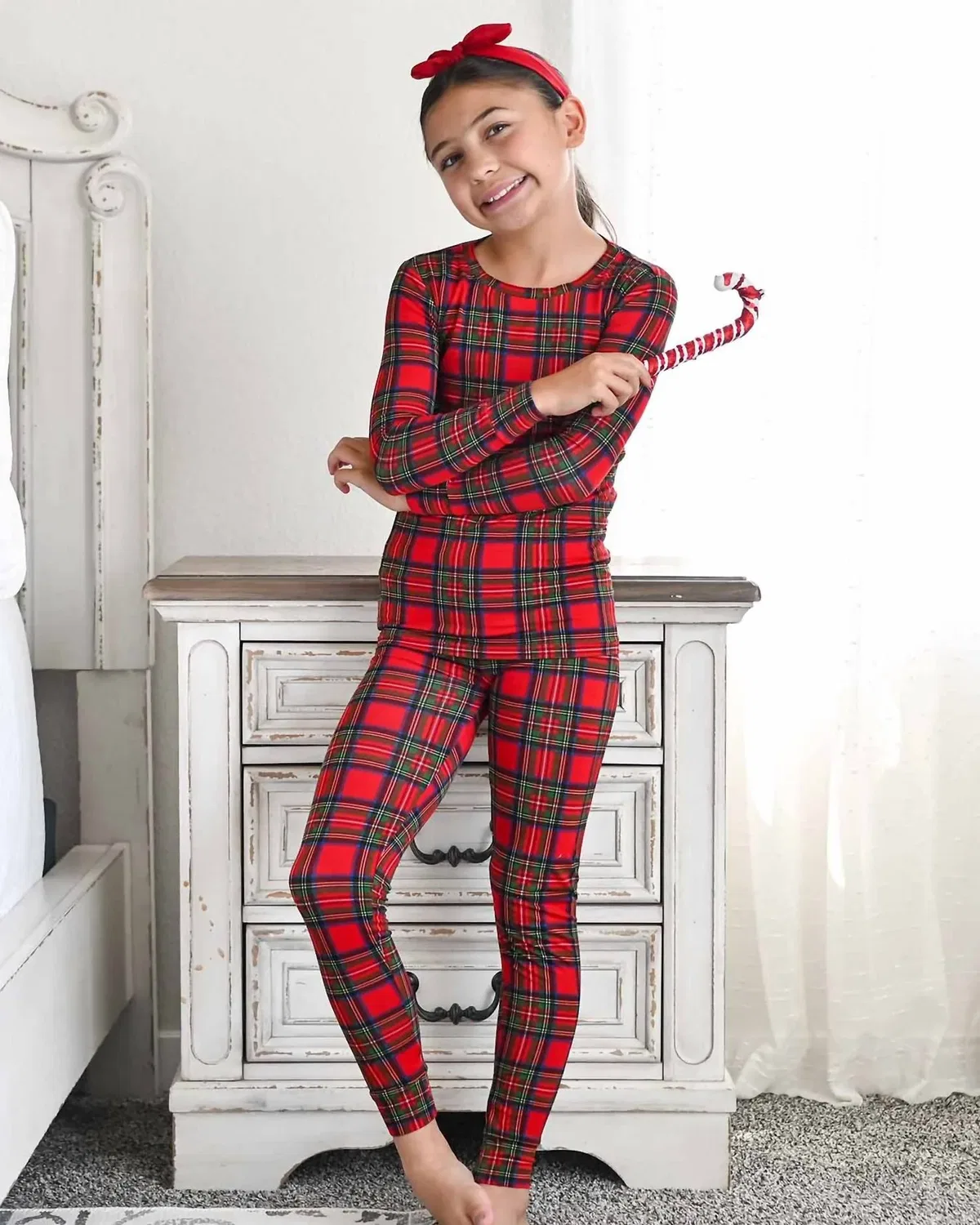 Детский пижамный комплект с принтом December Lounge Set Lev Baby, Red Plaid