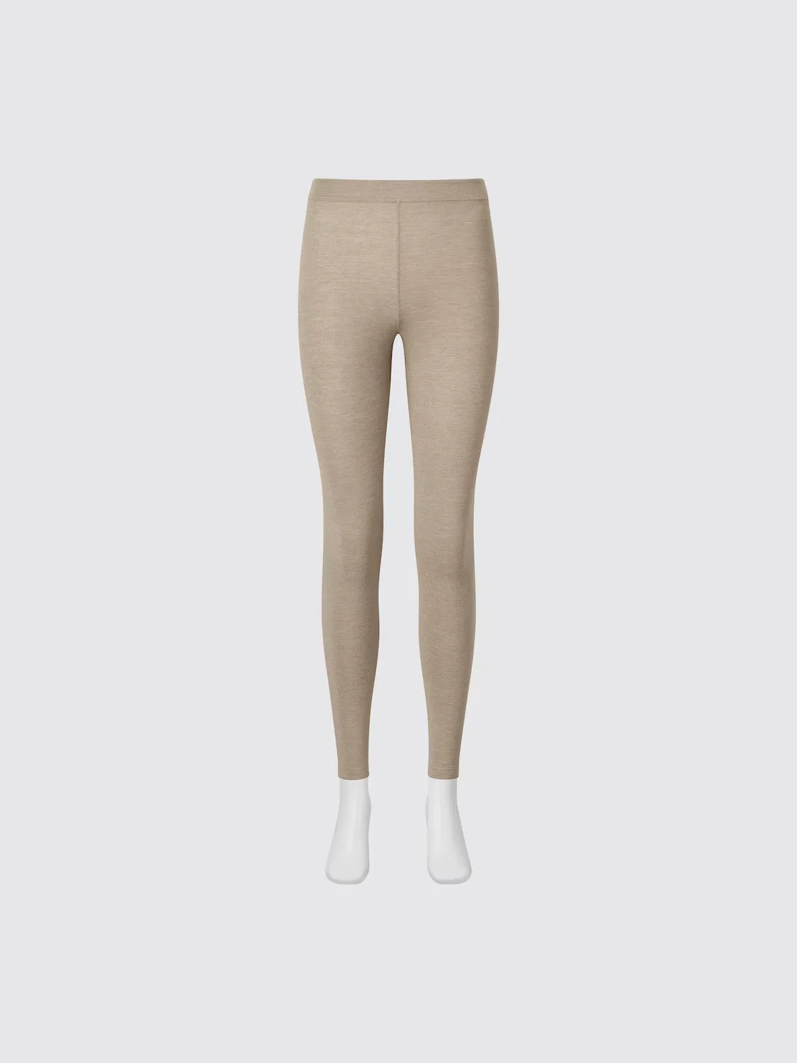 Леггинсы Heattech из особо теплой кашемировой смеси Uniqlo, бежевый