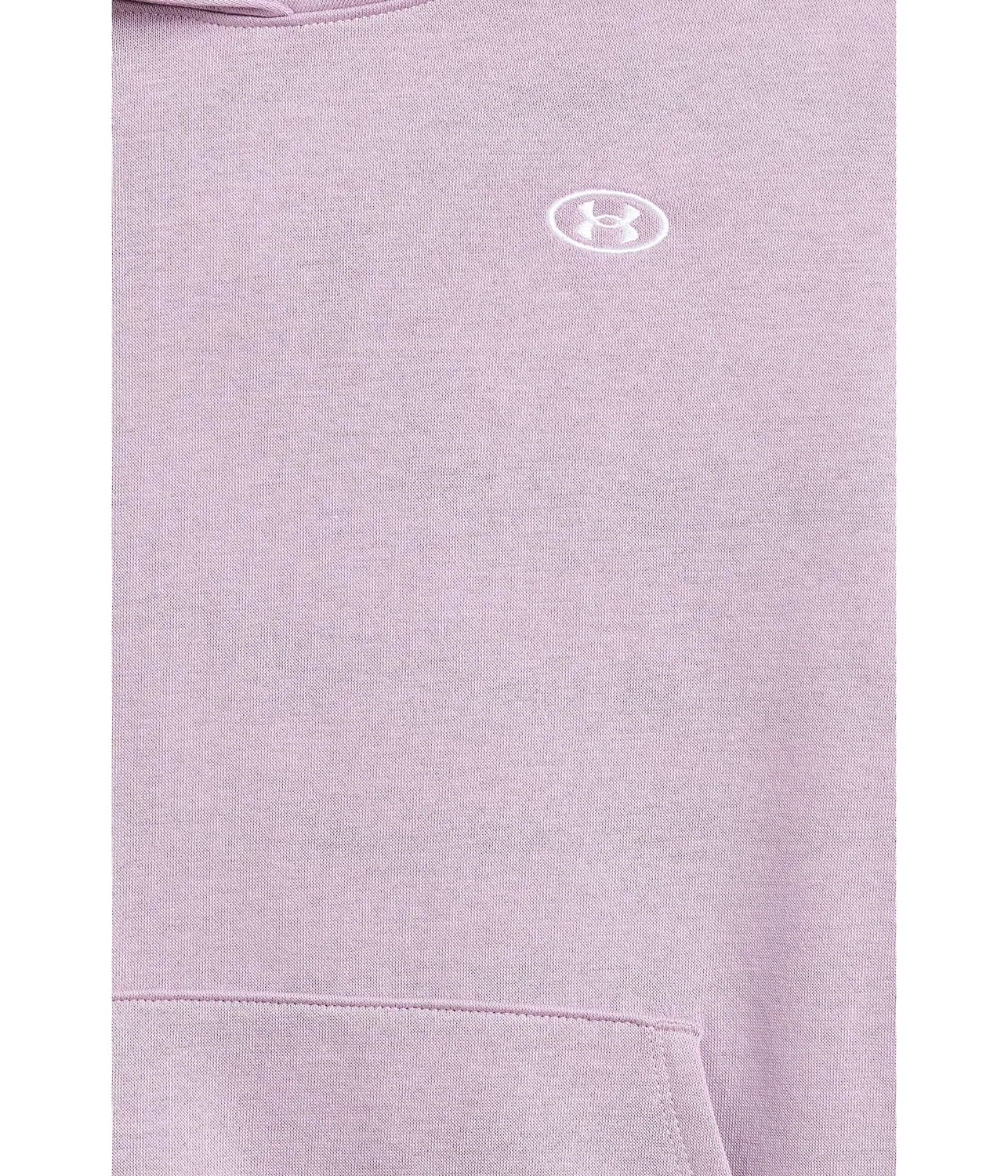 Толстовка Rival Fleece Hoodie (для детей постарше) Under Armour Kids, Mauve Pink/White — фото 3