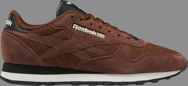 Кроссовки classic leather 'brush brown' Reebok, коричневый - фото