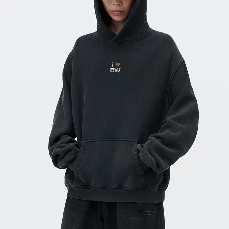 Женская толстовка с капюшоном Alexander Wang, Washed Black — фото 3