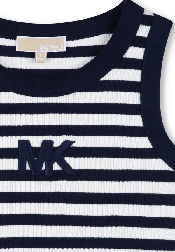 Топ с полоской Debardeur court Michael Kors Kids, Cargo Blue, синий — фото 4