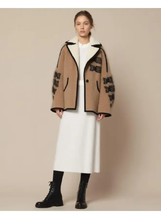 Юбка миди прямая с легким блеском Zara, белый