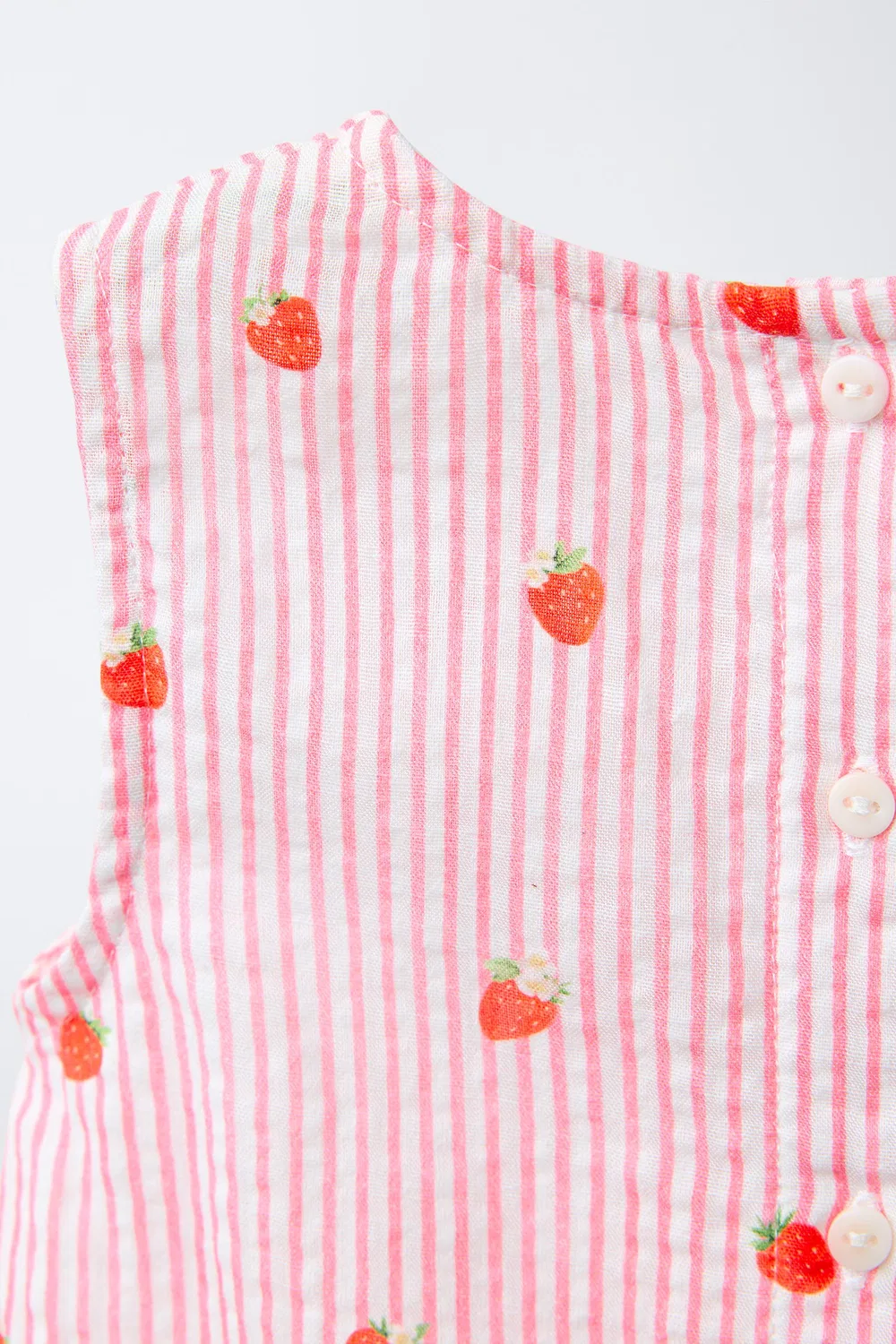 Блузка в полоску и клубничного цвета ZARA, Pink — фото 4