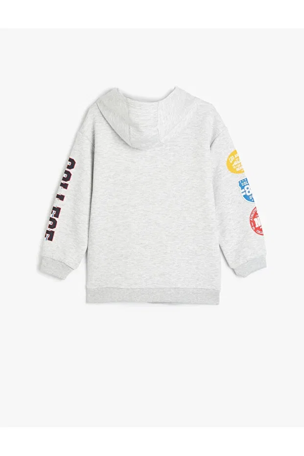 Детские свитшот с принтом Long Sleeve Embossed Koton, Gray — фото 2